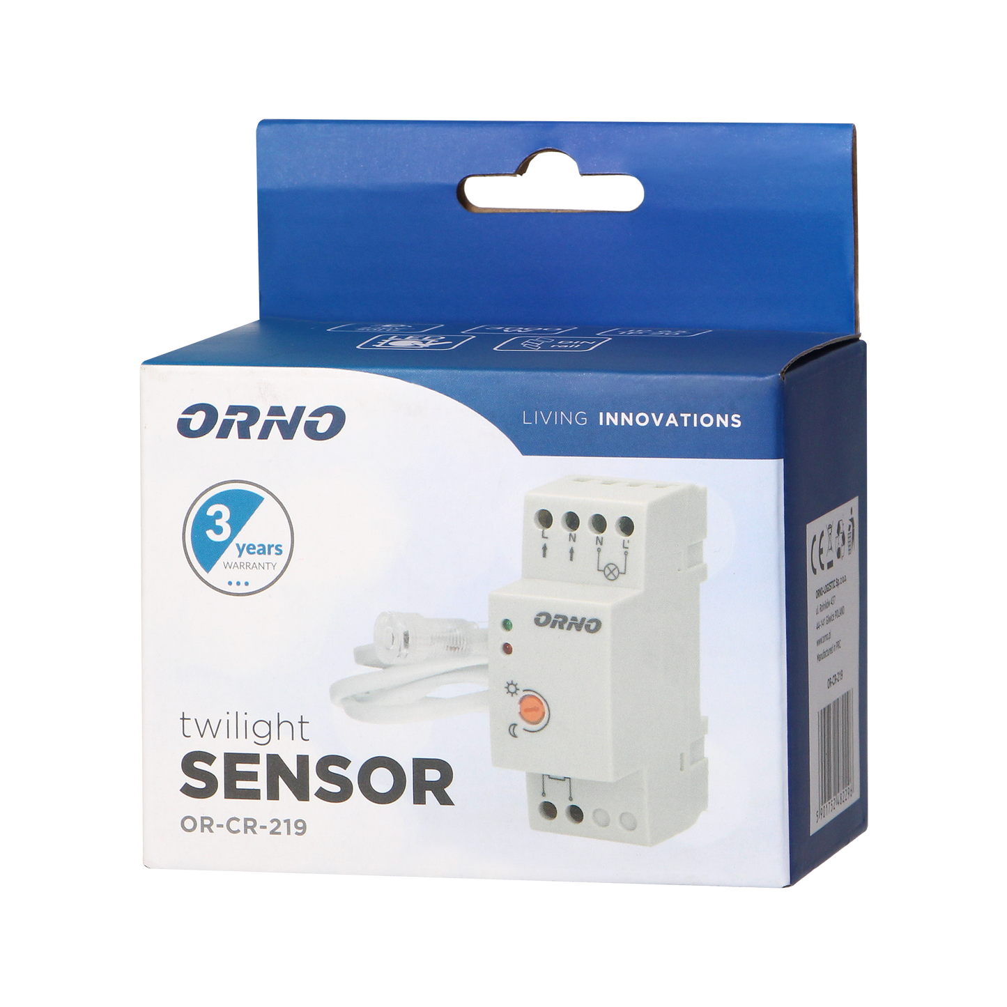 Dämmerungssensor mit externer Sonde im Gehäuse, IP65