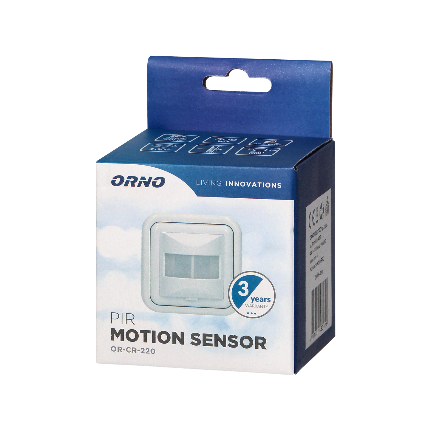 Unterputz-Bewegungsmelder, 2 oder 3-Draht, 160°, IP20