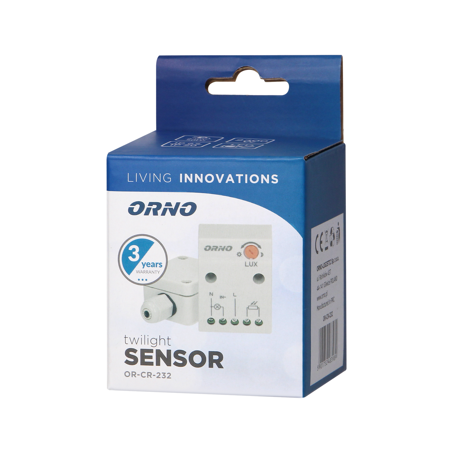 Dämmerungssensor mit externer Sonde im Gehäuse, IP65