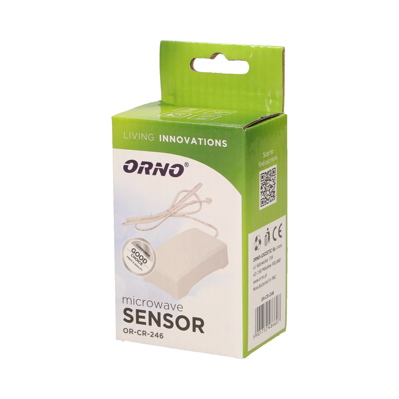 Mikrowellen-Bewegungsmelder mit externem Dämmerungssensor, 360 Grad, IP20