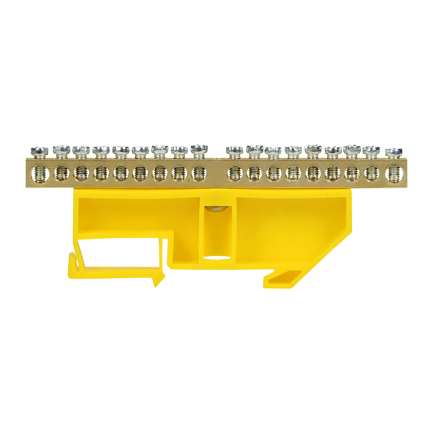 PE-Klemmleiste, für TH35-Schiene, 18 Leiter, gelb
