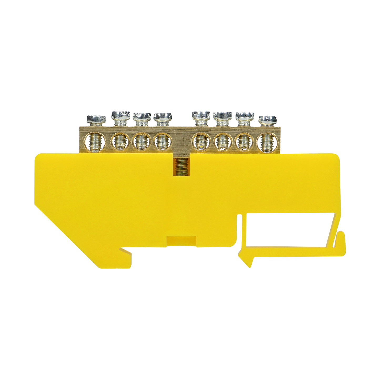 PE-Klemmleiste, für TH35-Schiene, 8 Leiter, gelb