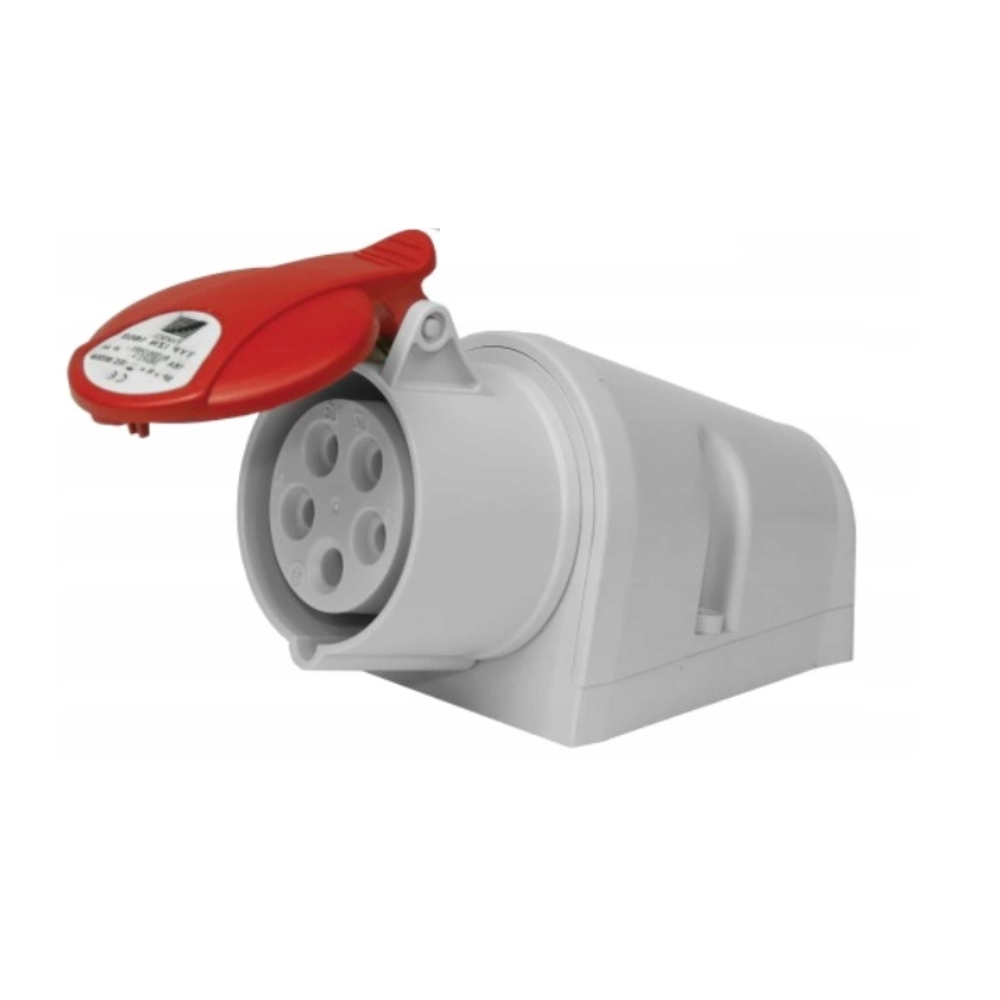 Steckdose, Schnellverbinder, Bau- und Werkstattsteckdose IP44, 32A/5p 400V