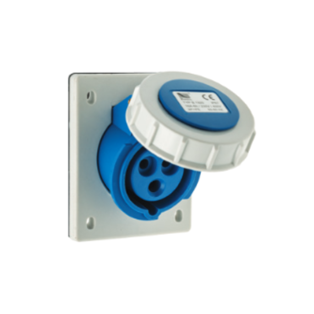 Steckdose CEE Einbausteckdose schräg 16A 3P 230V IP67
