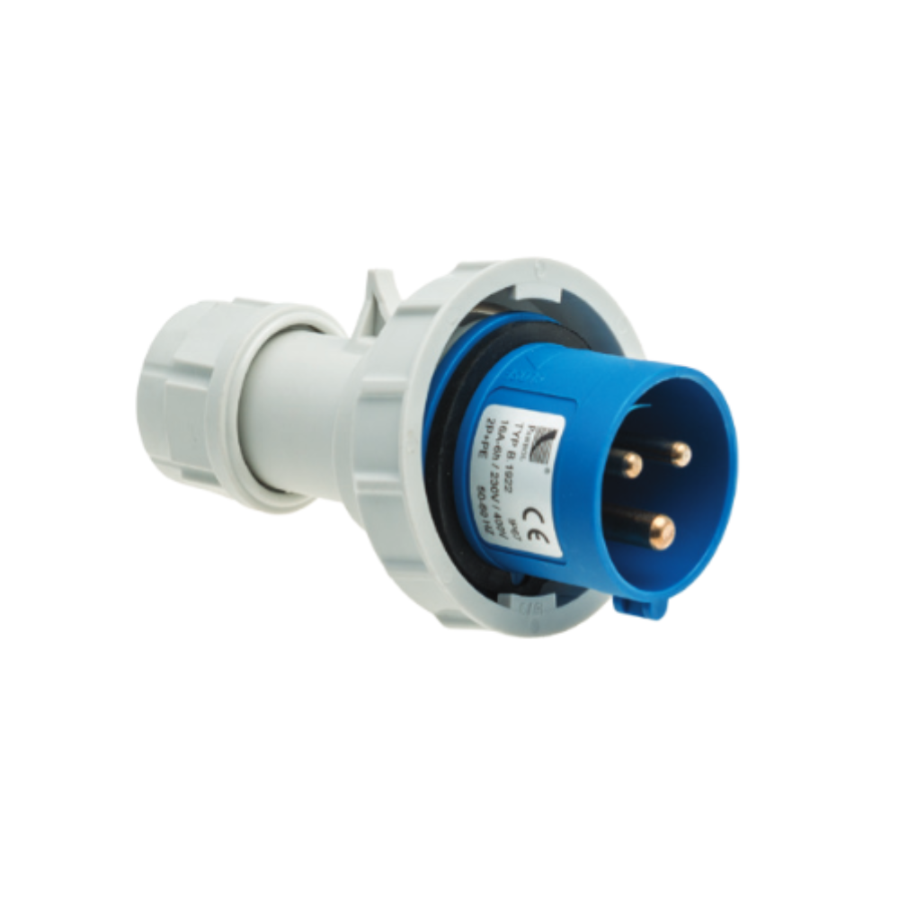 Tragbare Steckdose, Kraftstecker, Bau- und Werkstattsteckdose IP44, 16A/3p 230V