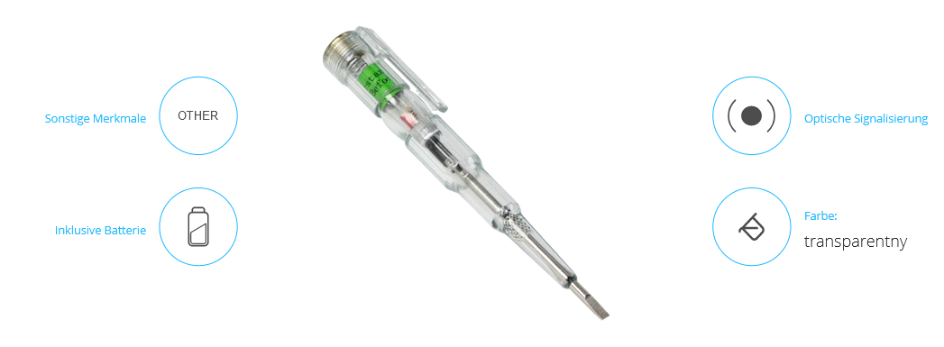 Elektronischer Spannungstester 6in1, Anwesenheitsprüfung, Messung, Induktion, Kontinuität, DC-Polarität, Mikrowellenerkennung, transparent