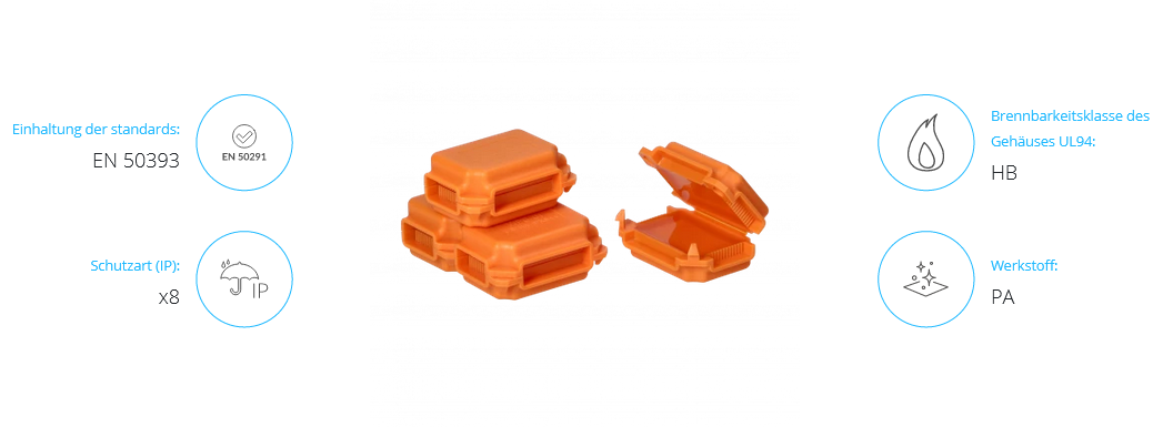 Anschlusskasten Gelbox IP x8, mittlere Klein, Blisterpackung, 4 Stk.