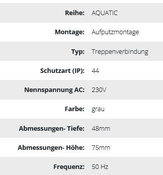 Wechselschalter aufputz AQUATIC IP44 raphitgrau