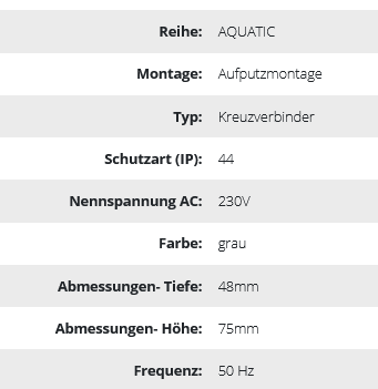 Kreuzschalter aufputz AQUATIC, IP44, graphitgrau