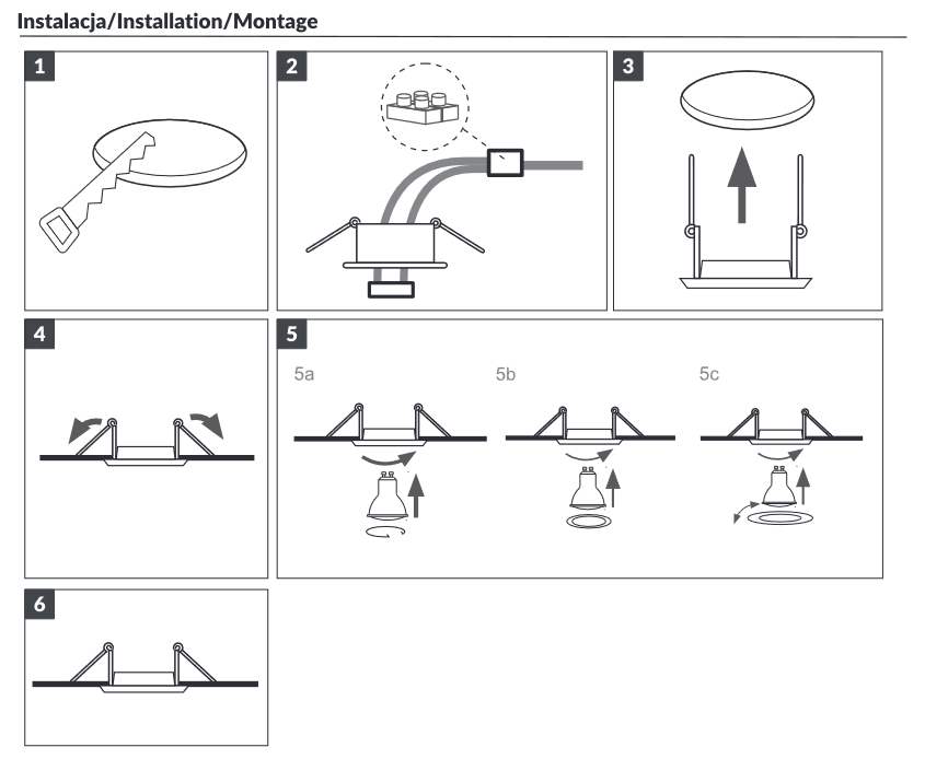 DARI S Einbaustrahler, MR16/GU10 max 50W, quadratisch, weiß IP44