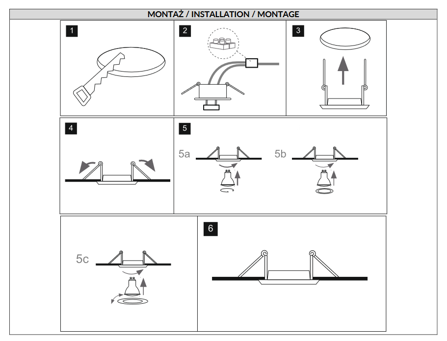 SORMUS S dekorativer Rahmen für Strahler, MR16/GU10 max 50W, verstellbar, quadratisch, weiß