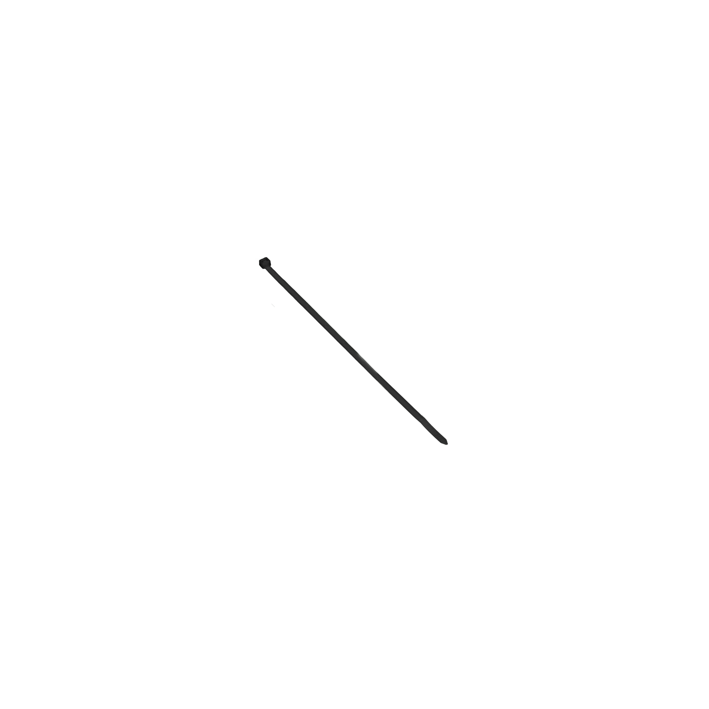 Kabelbinder, schwarz, UV-beständig, Breite 3,6mm, Länge 200mm, 100 Stück.