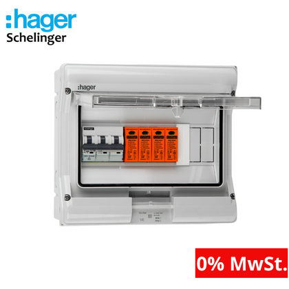 Hager Solar Anschlusskasten AC – Typ 2, 10 Module, IP65, VDE, 0 % MwSt.