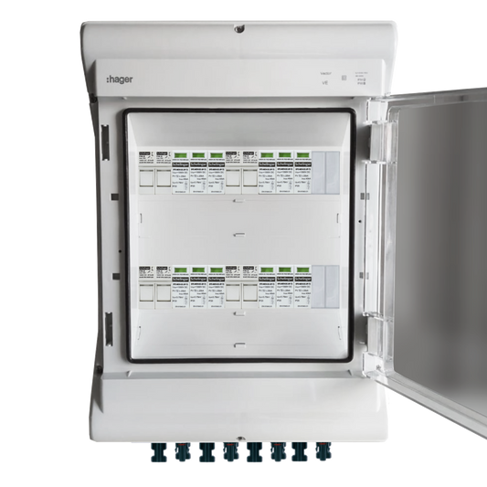 Hager Solar Anschlusskasten Photovotlaic DC 4-Strings 24-Module IP65 VDE