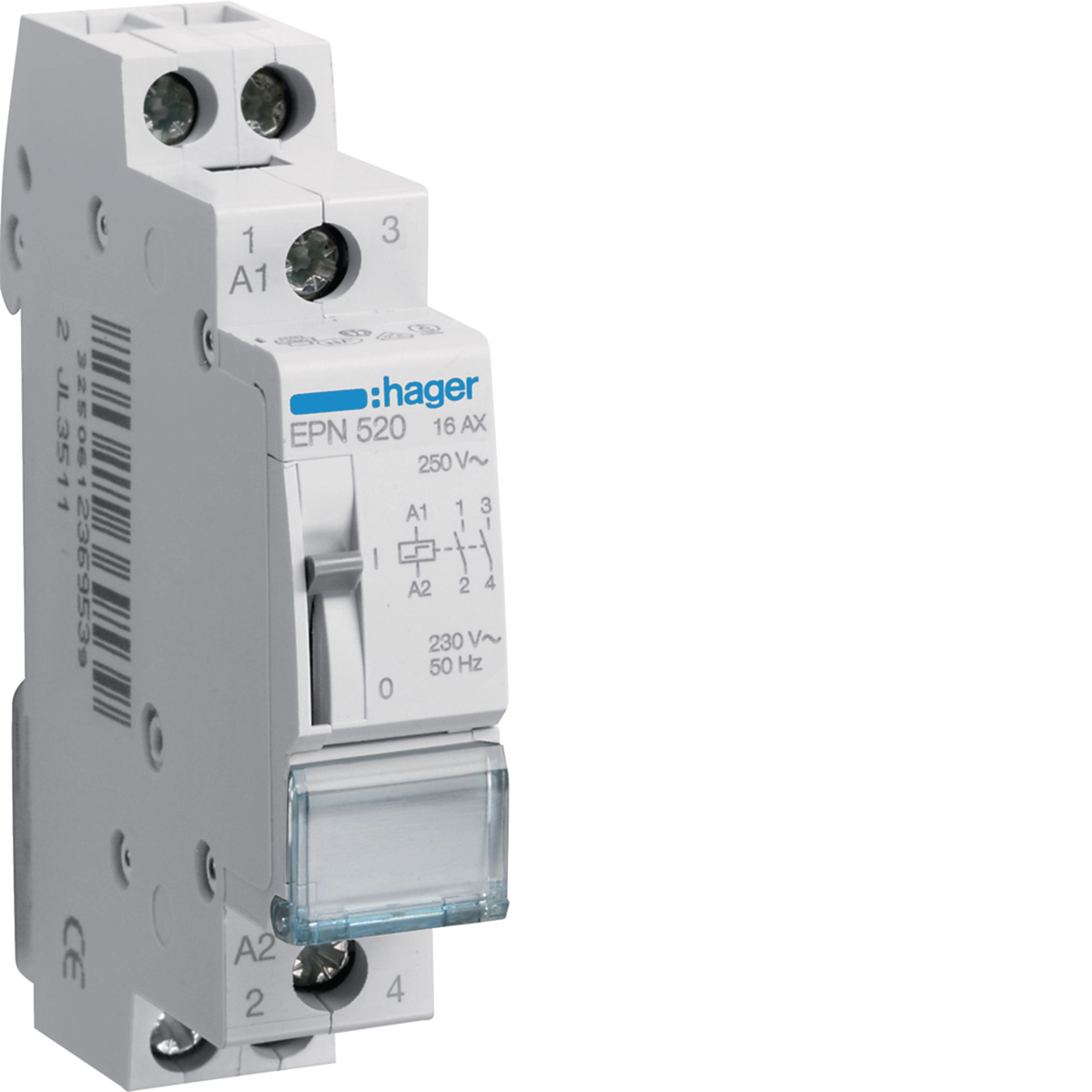 Hager EPN520 Fernschalter 1P 2S 230 V AC 110 V DC 16 A 1PLE