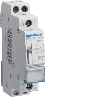 Hager EPN520 Fernschalter 1P 2S 230 V AC 110 V DC 16 A 1PLE