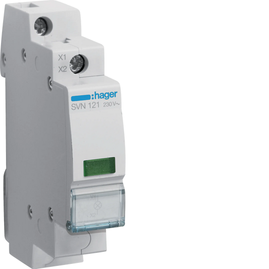 Hager SVN121 LED-Leuchtmelder, grün, 230 V AC