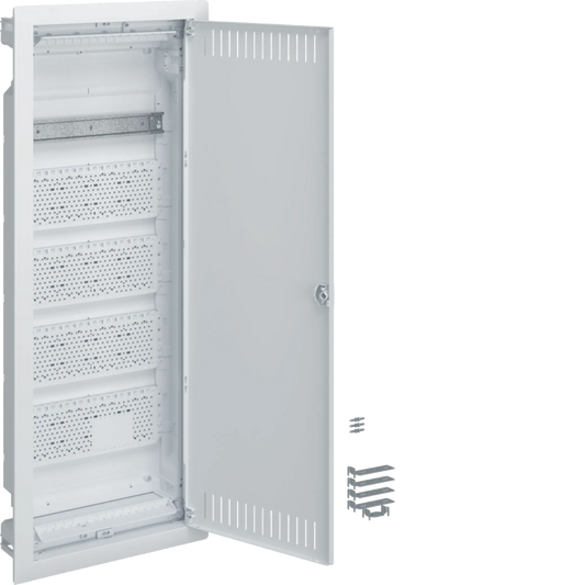 Hager VU60NWB Multimedia-Basis, Unterputz Volta, Unterputz, 5-reihig, 1x Hutschiene, 4x Montageplatte