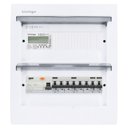 Sicherungskasten, 2,3,4,5 Reihig, Aufputz, Unterputz, Hohlwand, verdrahtet, VDE 1 x FI 40A/30mA + 2 x 3P LS B16 + 2 x 1P LS B16