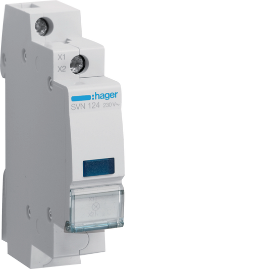 Hager SVN124 LED-Leuchtmelder, blau, 230 V AC