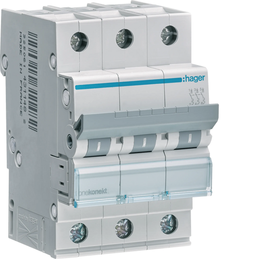 Hager MCN320E Leitungsschutzschalter, 3-polig, C20, 20 A