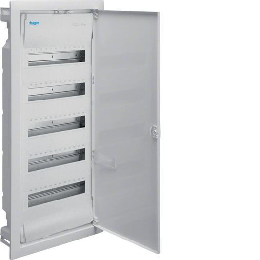Hager VU60NC Kleinverteiler Volta, Unterputz 5 × 12PLE IP30 Tür