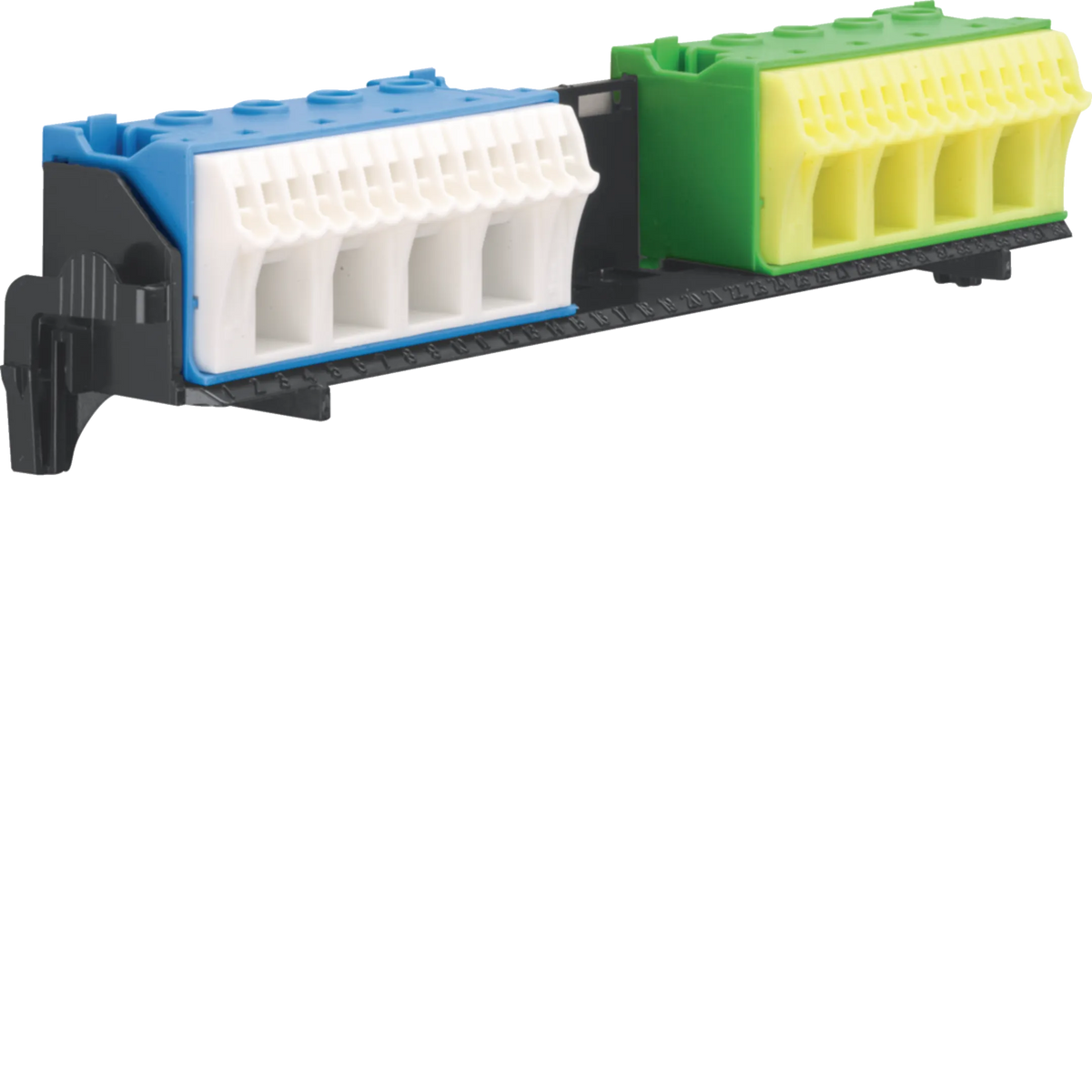 Hager FZ382 Träger, univers Z, mit 2 x 18 PE/N-Klemmen in QuickConnect Technik, waagerecht