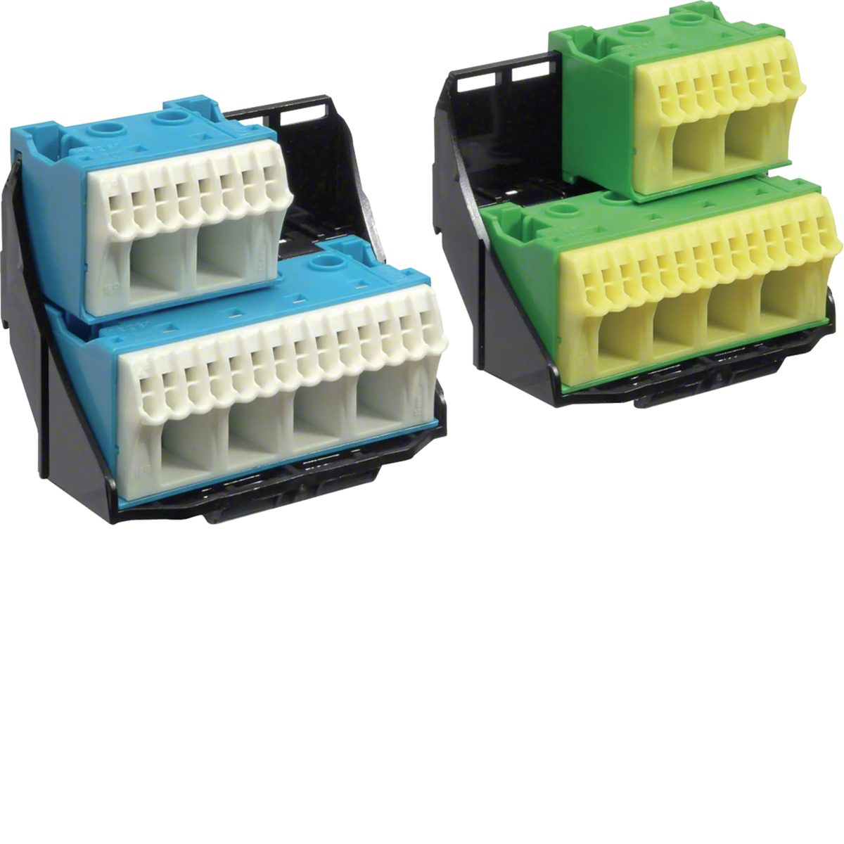 Hager FZ384 Träger, univers Z, mit 2 x 28 PE/N-Klemmen in QuickConnect Technik, waagerecht