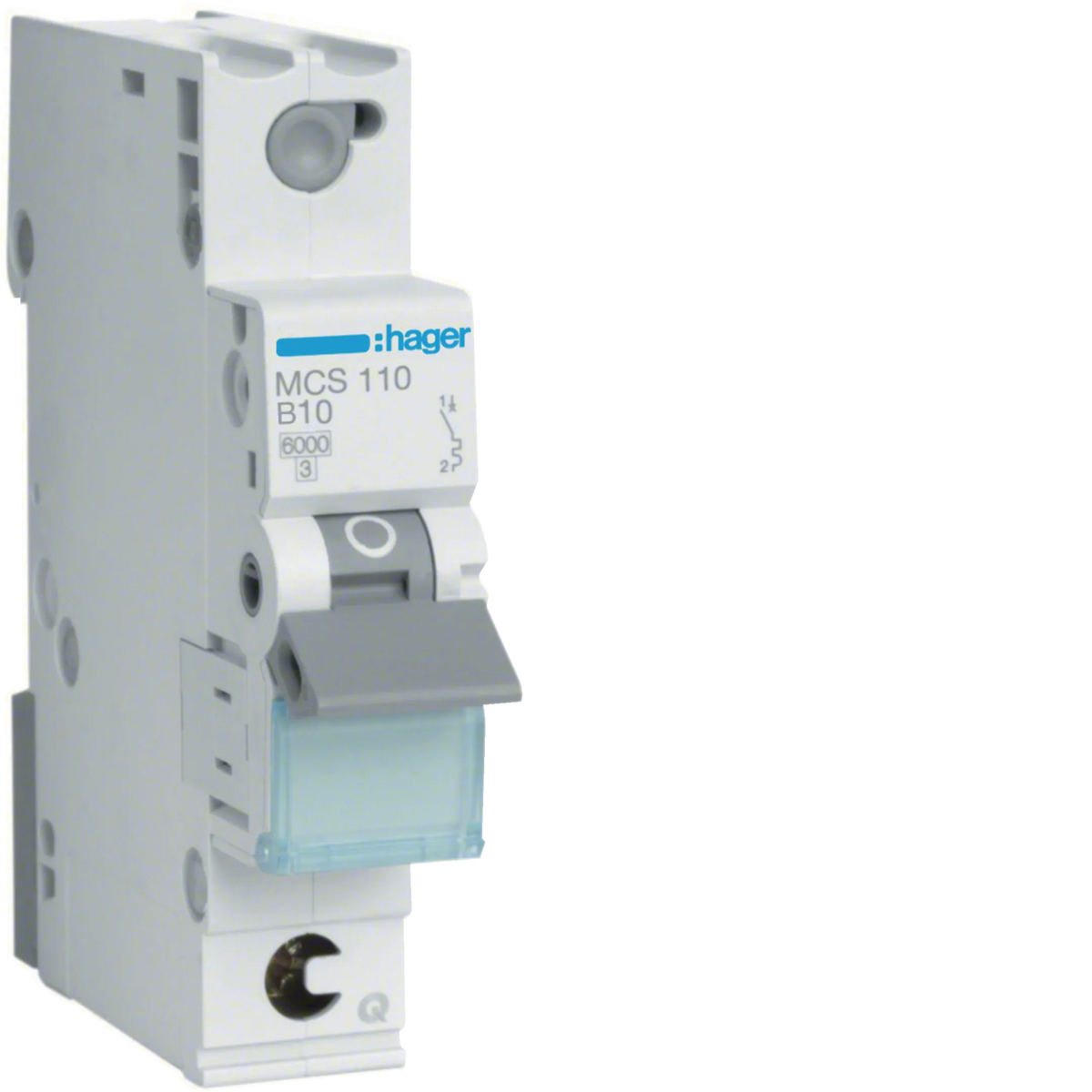 Hager MCS110 Leitungsschutzschalter, 1-polig, C10, QuickConnect