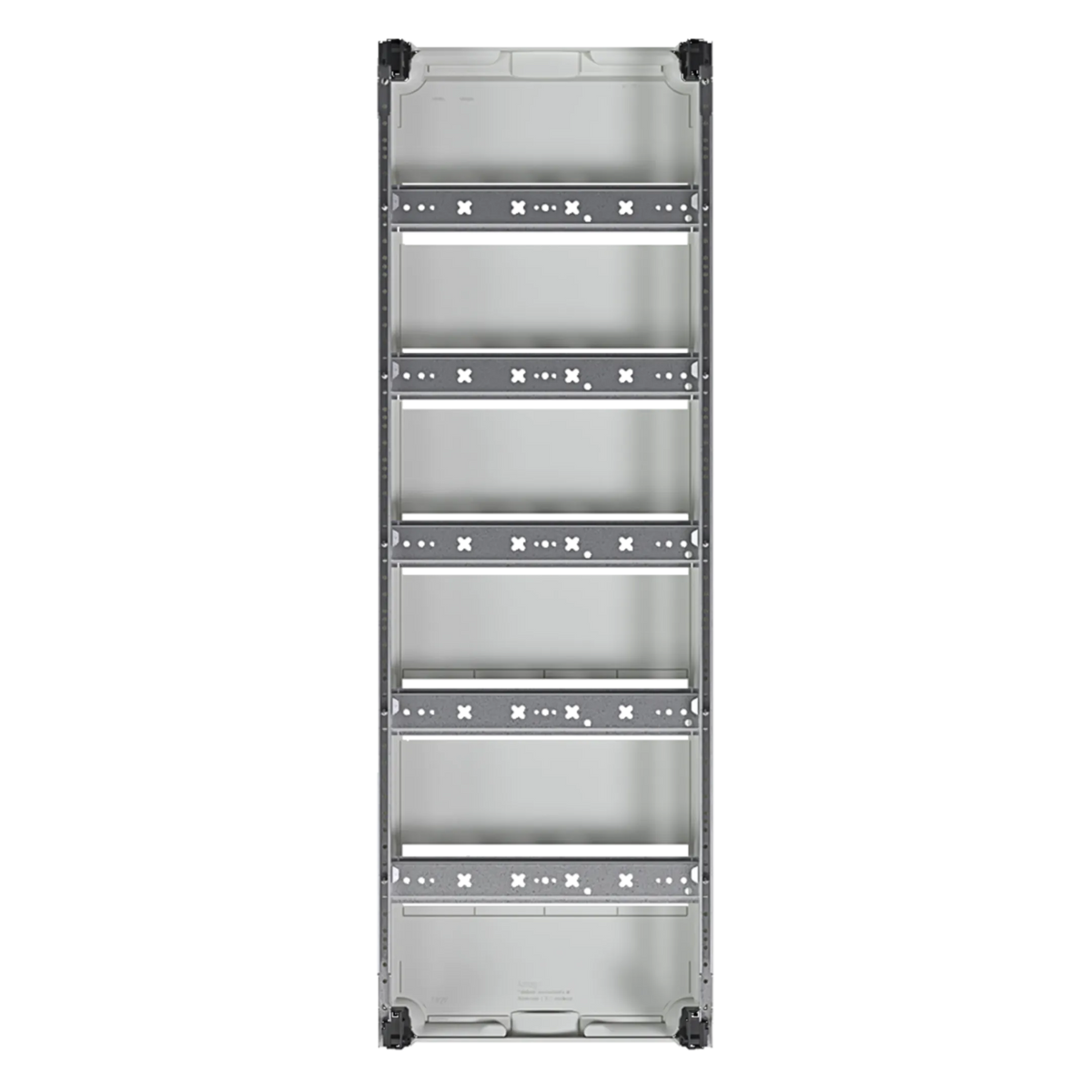 Hager UW51V Einbausatz, univers, mit Hutschienen, für Feldverteiler AP 5-reihig, 750 × 250mm, QuickConnect