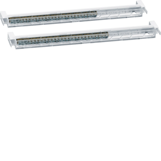 Hager VZ524 volta PE/N-Klemmenträger, 25 Messing-Klemmstellen