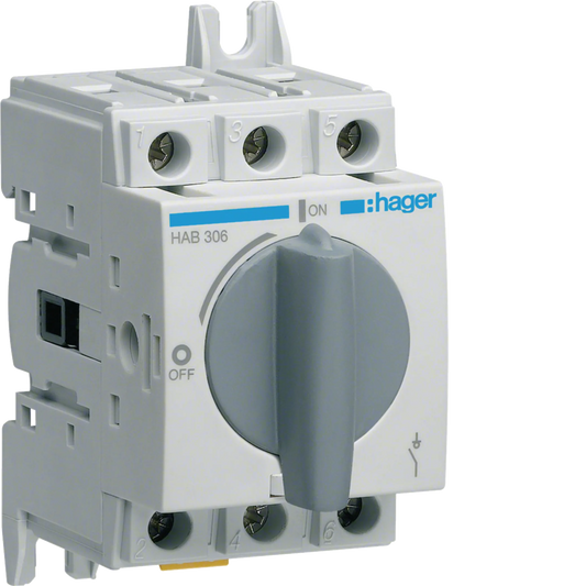 Hager HAB306 Lasttrennschalter 3P 63 A 8 kV - drehbar