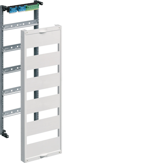 Hager UW51V Einbausatz, univers, mit Hutschienen, für Feldverteiler AP 5-reihig, 750 × 250mm, QuickConnect