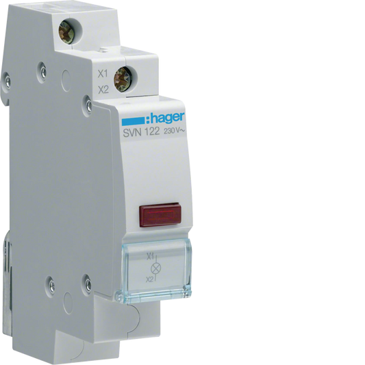 Hager SVN122 LED-Leuchtmelder, rot, 230 V AC