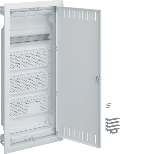 Hager VU48NWB Multimedia-Basis, volta, Unterputz, 4-reihig, 1x Hutschiene, 3x Montageplatte