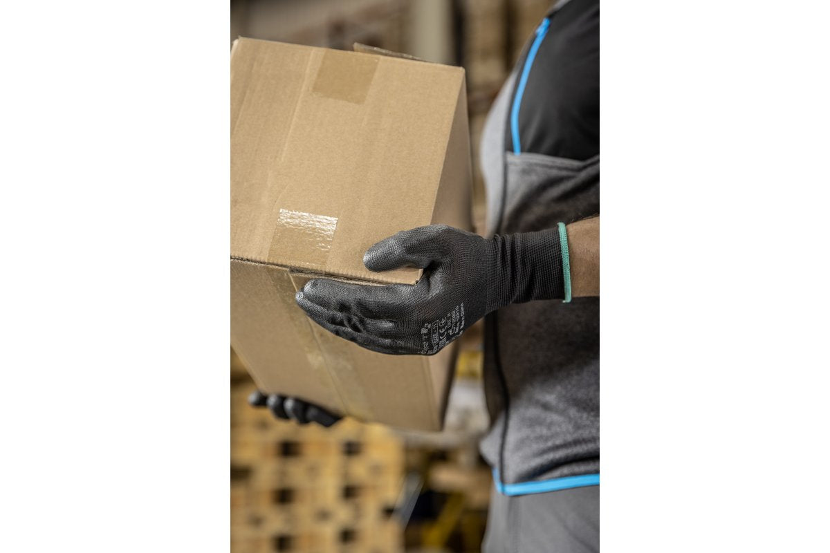 paket handschuhe JAGST Handschuhe mit Polyurethanbeschichtung schwarz 1 Paar / Größe M/ – AMK ELEKTRO