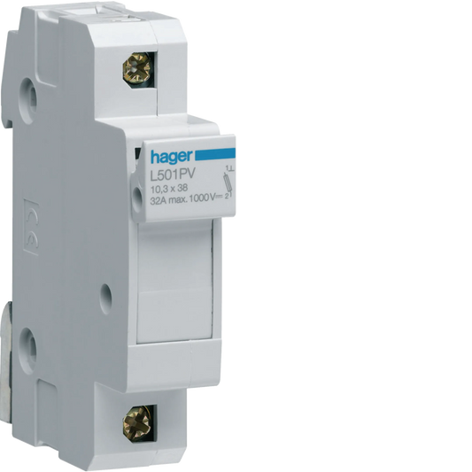 Hager L501PV Sicherungssockel 1P 32 A 1000 V DC 10 × 38 mm PV
