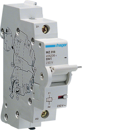 Hager MZ206 Unterspannungsauslöser für MCB RCBO < 125 A 230 V AC