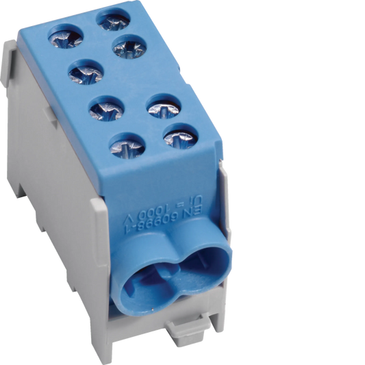 Hager KH35N Hauptleitungsabzweigklemme 1polig, 2 × 35mm²-2 × 25mm², IP20, Farbe: Blau