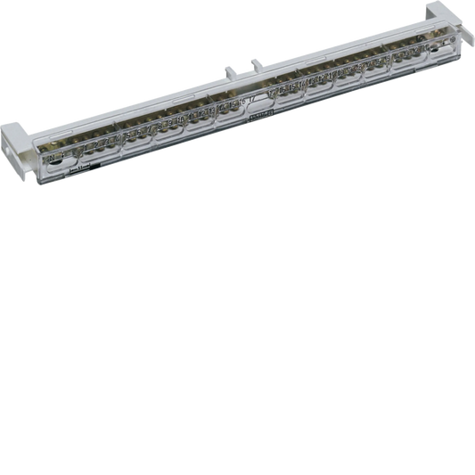 Hager VZ522 volta PE/N-Klemmenträger, 2 × 17 Messing-Klemmstellen