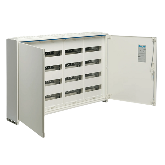 Hager FWB44S Feldverteiler univers, Aufputz, 650 × 1050 × 161 mm, IP44, 192 PLE