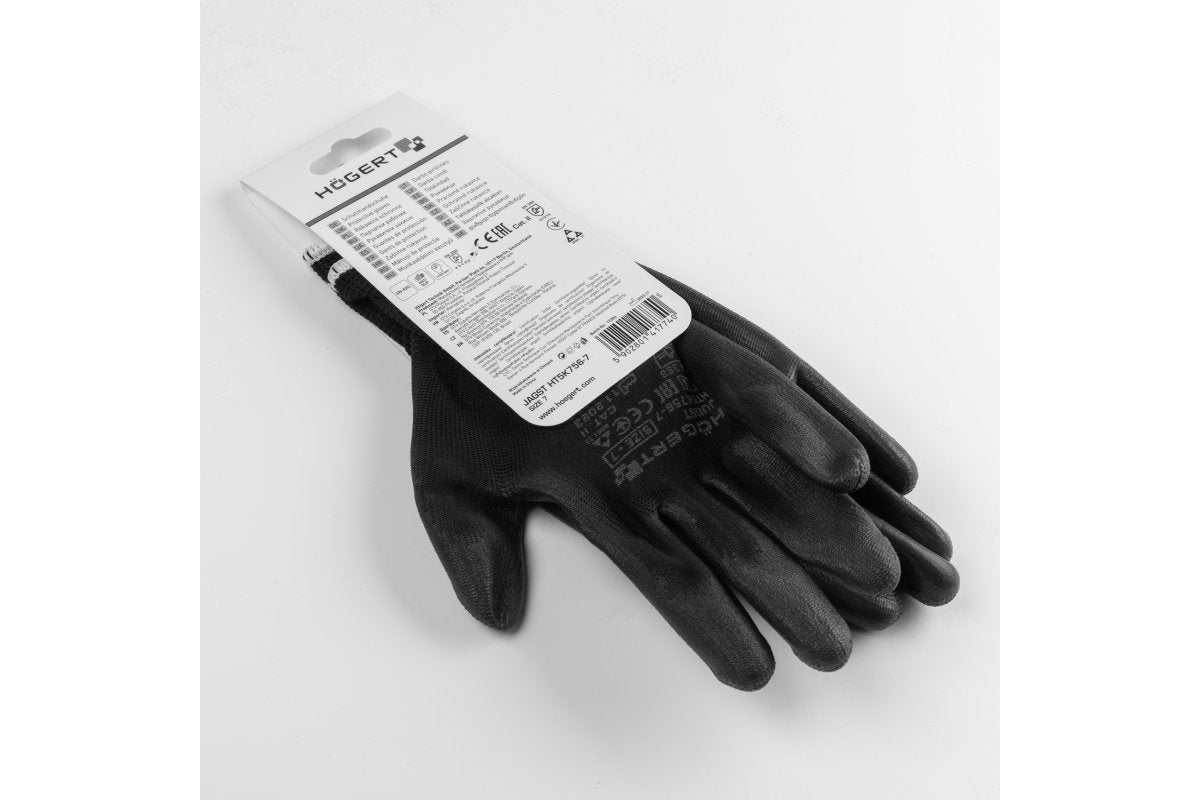 elektro handschuh JAGST Handschuhe mit Polyurethanbeschichtung schwarz 1 Paar / Größe S/ – AMK ELEKTRO