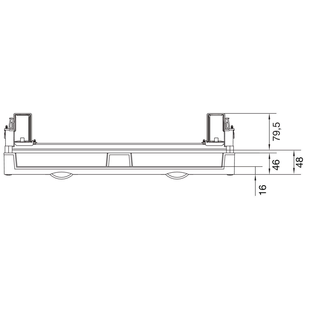 Hager UD22B1 Baustein, universN, 300 × 500mm, für Reiheneinbaugeräte waagerecht, 4 × 12 PLE