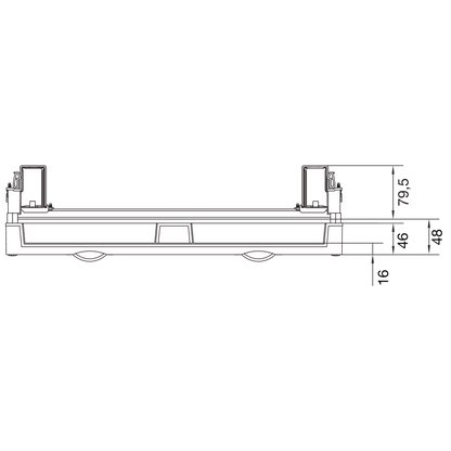 Hager UD22B1 Baustein, universN, 300 × 500mm, für Reiheneinbaugeräte waagerecht, 4 × 12 PLE