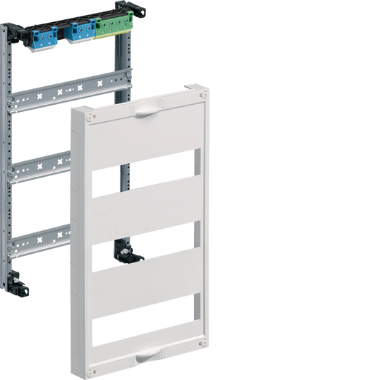Hager UW31V Einbausatz, univ., mit Hutschienen, für Feldverteiler AP 3-reihig, 450 × 250mm, QuickConnect