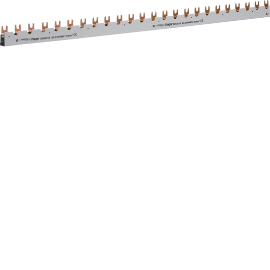 Hager KDN381B Phasenschiene mit Gabelanschluss, 3P, 39 Module