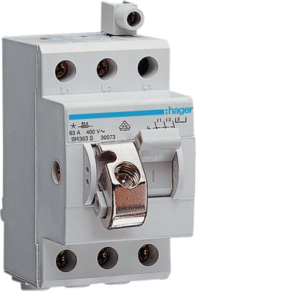 Hager SH363S Lasttrennschalter Kompakt 3P 63 A 3-Schließer 400 V AC sperrbar
