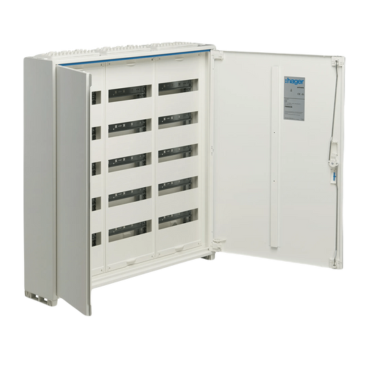 Hager FWB53S Feldverteiler univers, Aufputz, 800 × 800 × 161 mm, IP44, 180 PLE