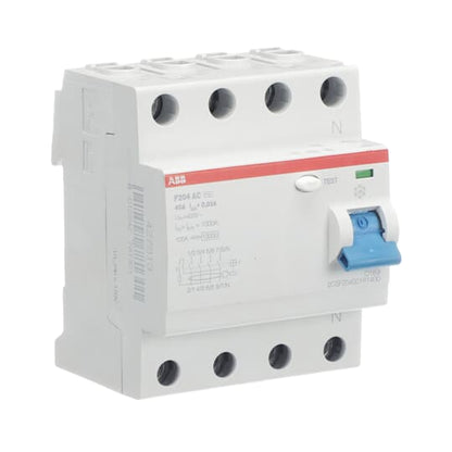 ABB F204 AC-40/0.03 Fehlerstrom-Schutzschalter 4P Typ AC 30 mA - 40A