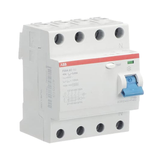ABB F204 AC-40/0.03 Fehlerstrom-Schutzschalter 4P Typ AC 30 mA - 40A